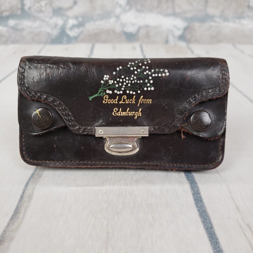 Victorian  Miniature Coin Purse Edinburgh Leather